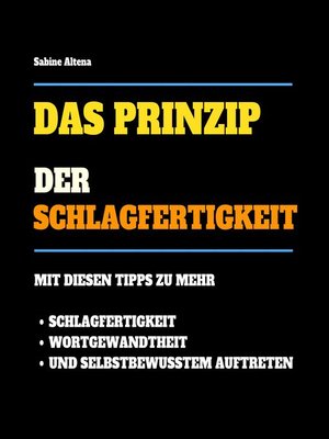 cover image of Das Prinzip der Schlagfertigkeit